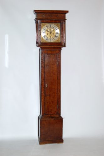 Stunning early oak grandfather clock