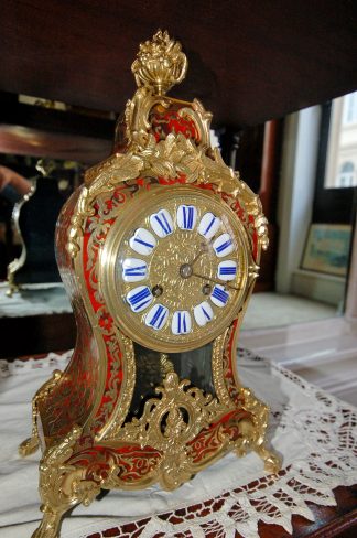 red boulle clock