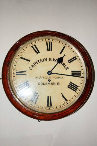 Mahogany fusee wall clock