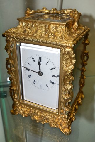 Ornate French Striking Carriage Clock C1900