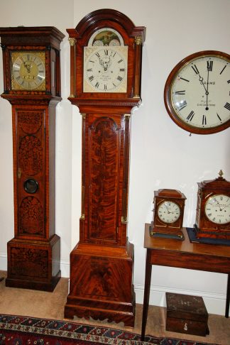 Antique Grandfather Clock by Wright Watchmaker to the King C1775