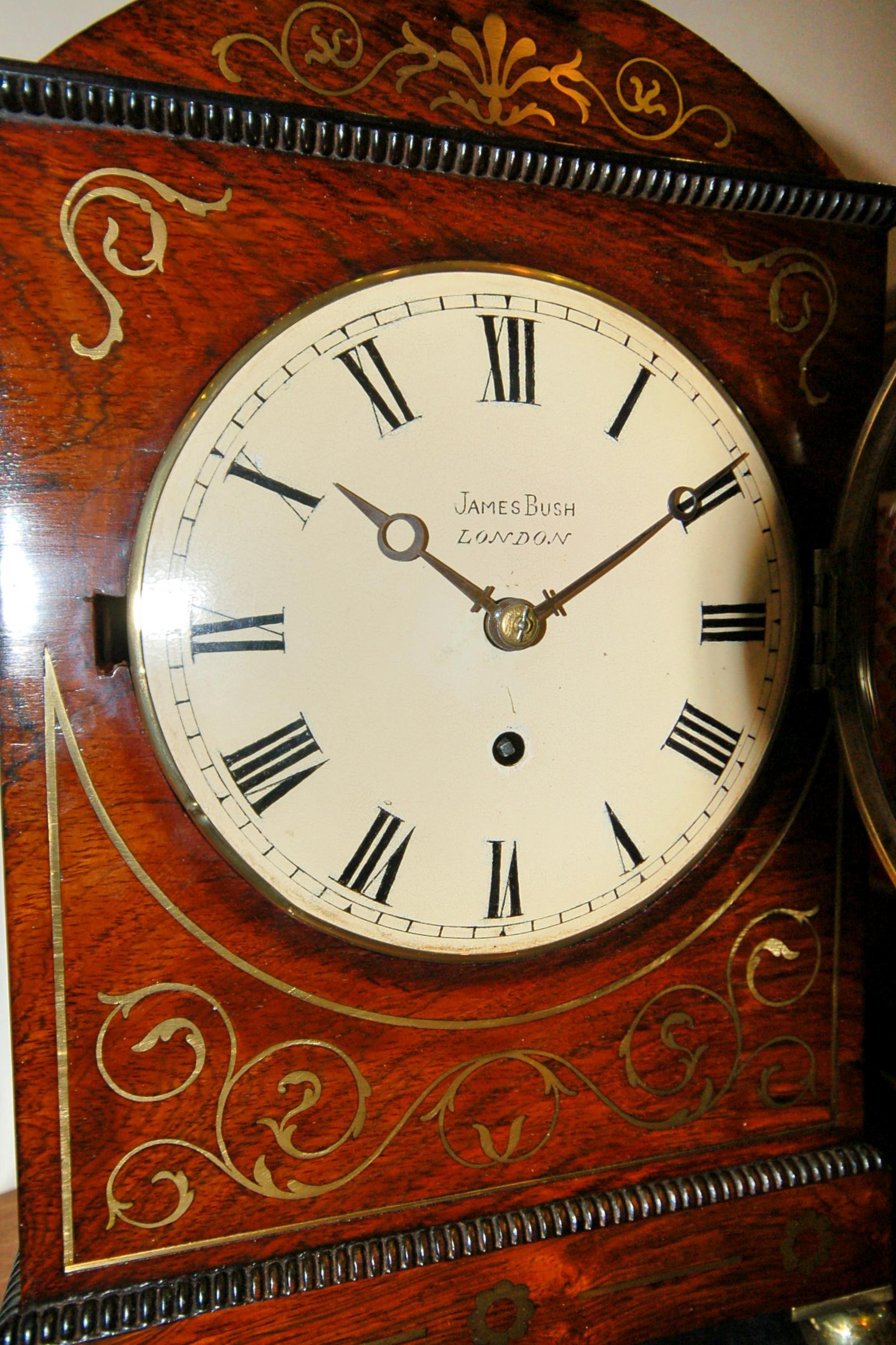 Antique Bracket Clock by James Bush - London C1825 - Image 2