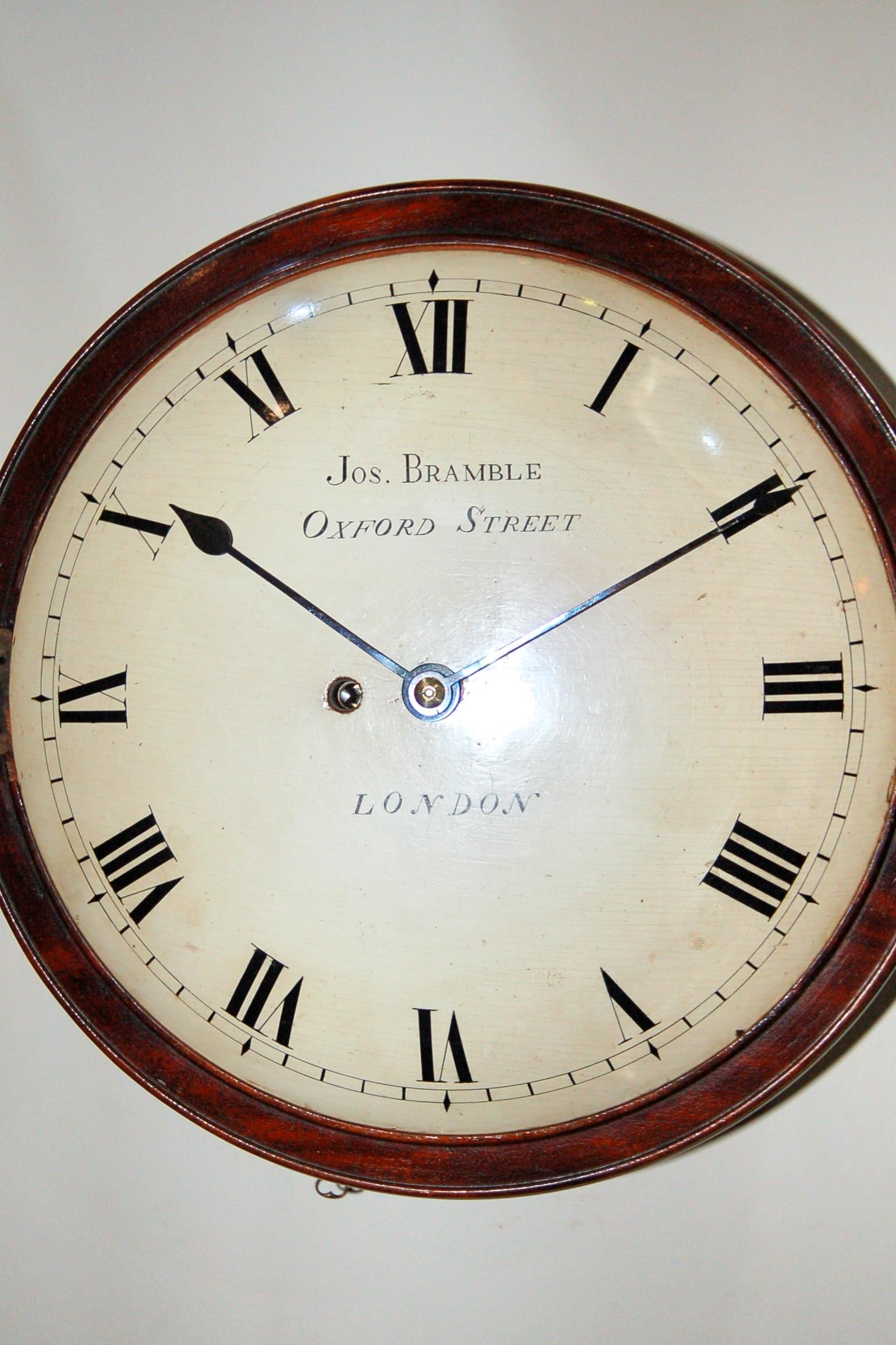 Antique Wall Clock by Joseph Bramble, Oxford Street - London C1820 - Image 3