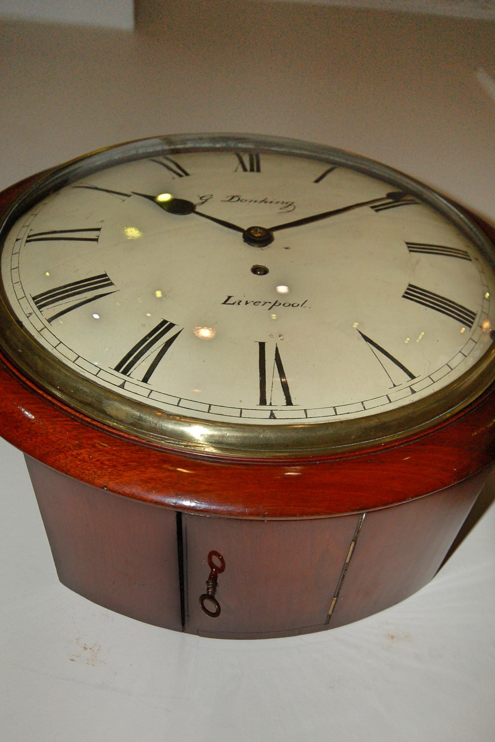 Antique Wall Clock by Gerrard Donking - Liverpool C1850 - Image 2