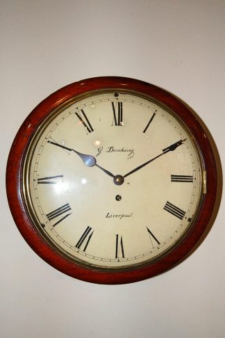 Antique Wall Clock by Gerrard Donking - Liverpool C1850