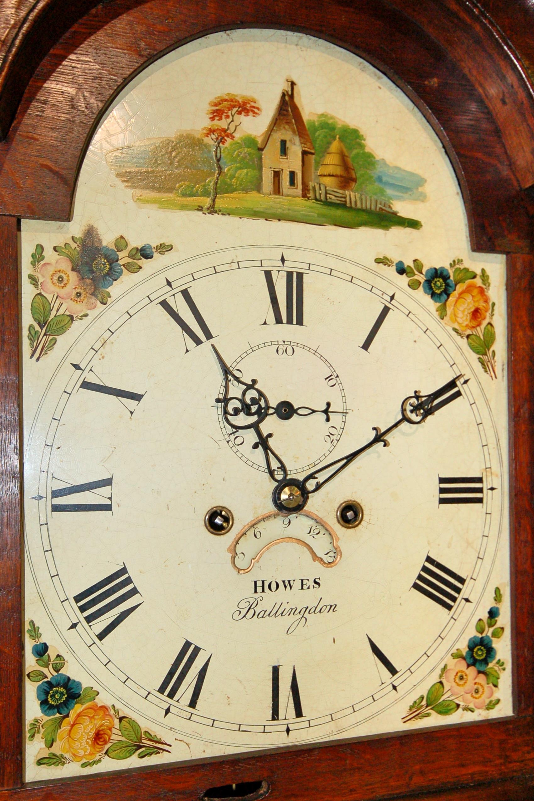 Antique Grandfather Clock by Henry Howes - Ballingdon C1825 - Image 2
