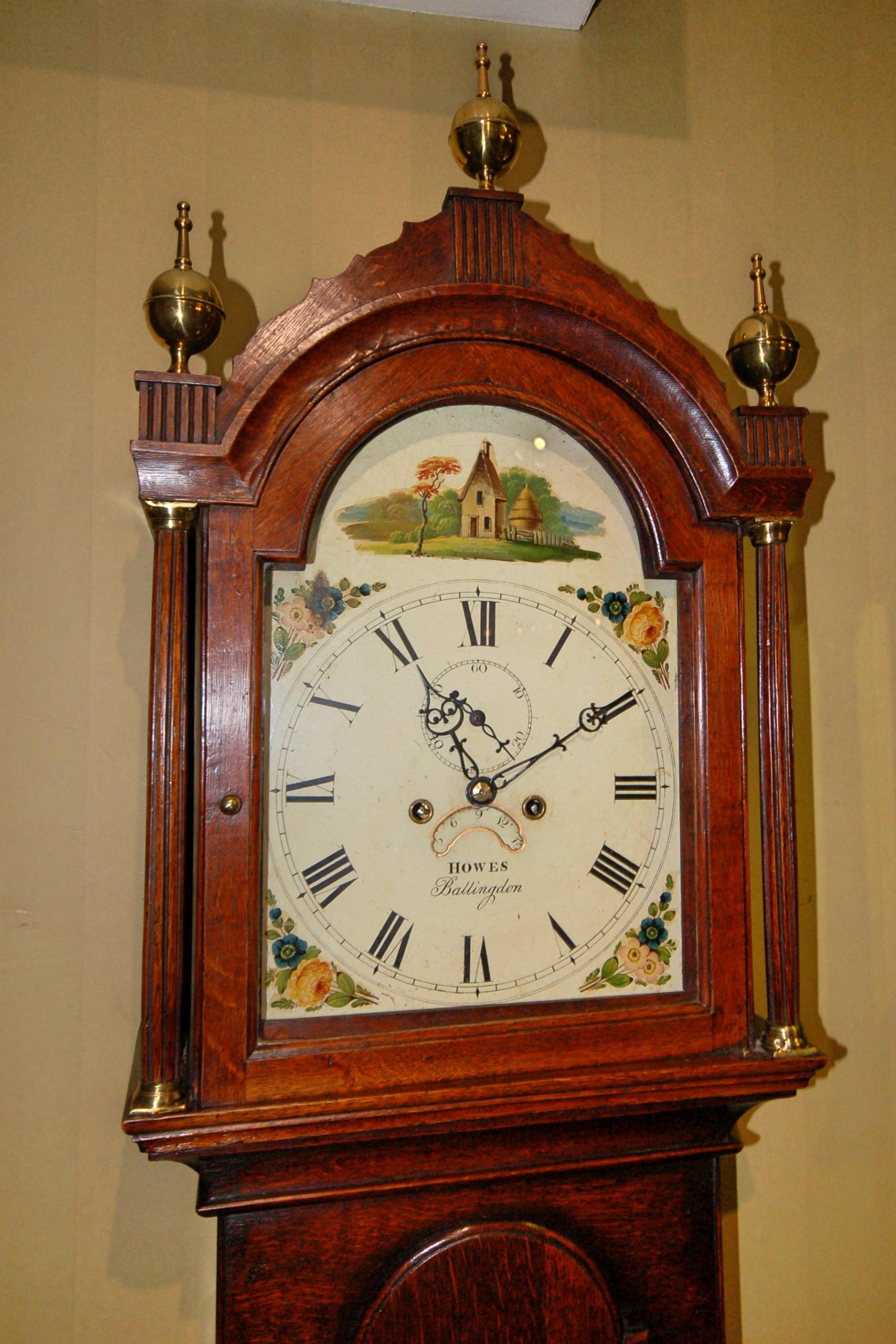 Antique Grandfather Clock by Henry Howes - Ballingdon C1825 - Image 3