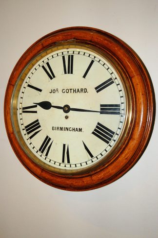 Antique Wall Clock by Joseph Gothard - Birmingham C1860
