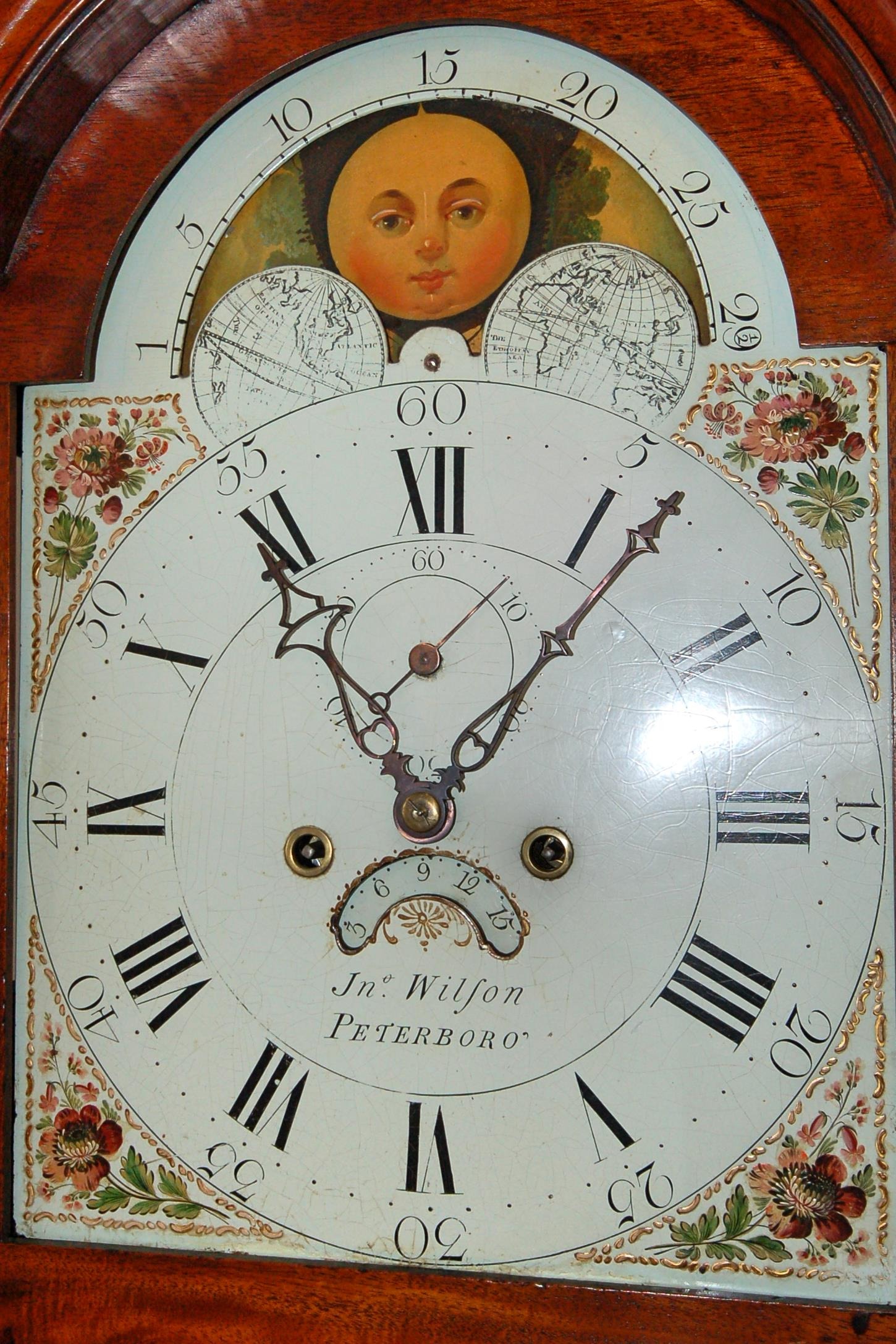 Antique Grandfather Clock by John Wilson Peterborough C1790 - Image 2