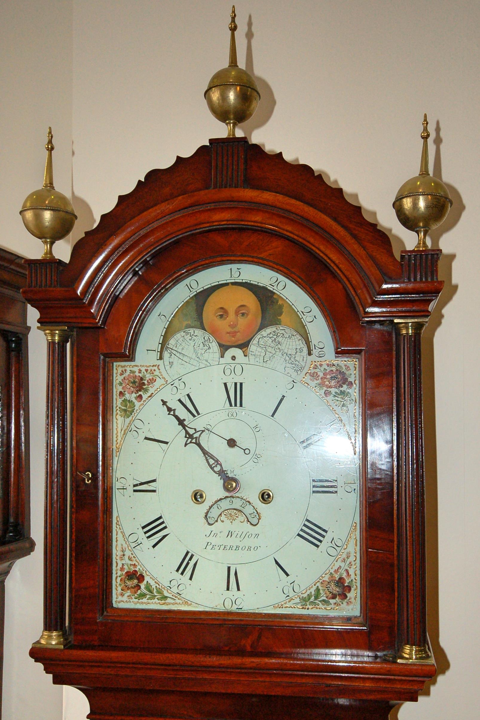 Antique Grandfather Clock by John Wilson Peterborough C1790 - Image 6
