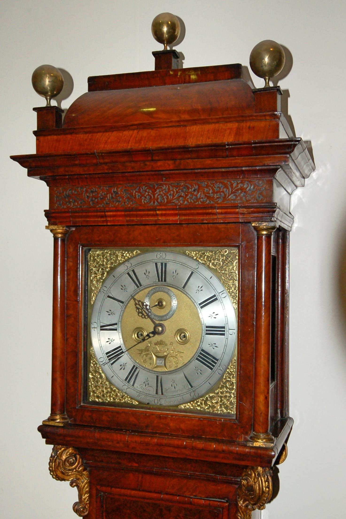 Antique Grandfather Clock by John Wainwright- Wellingborough C1740 - Image 3