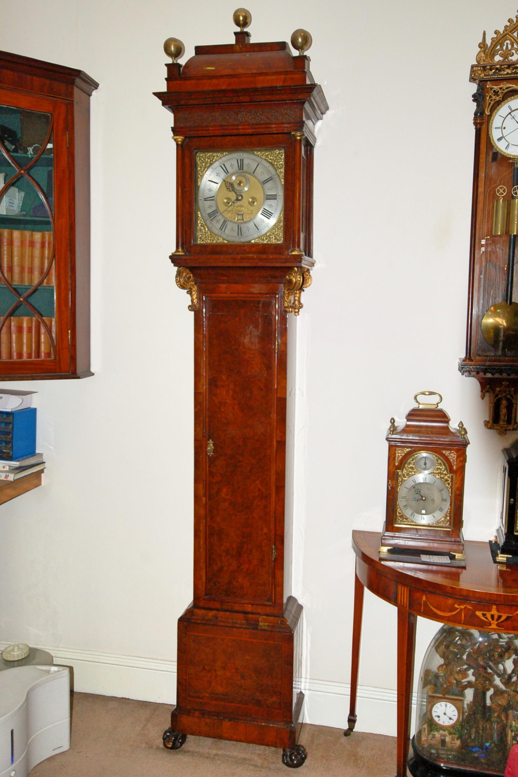 Antique Grandfather Clock by John Wainwright- Wellingborough C1740